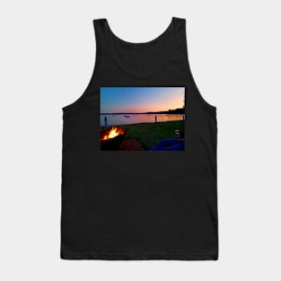 Relaxing at sunset, Quarantine Bay, Eden, NSW Tank Top